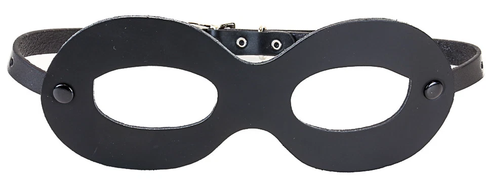 Eye Mask Genuine Cowhide Leather Masquerade Punk Goth Rave  - Image 1 of 1