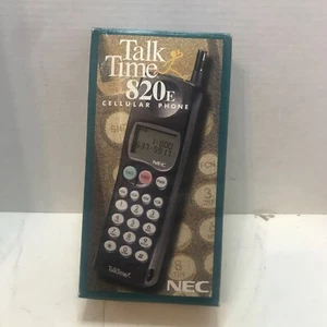 Vintage Cell Phone NEC Talk Time 820E With Box Manual - Picture 1 of 3