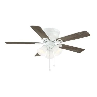 Clarkston II 44 in. LED Indoor White Ceiling Fan with Light Kit - Image 1 of 4