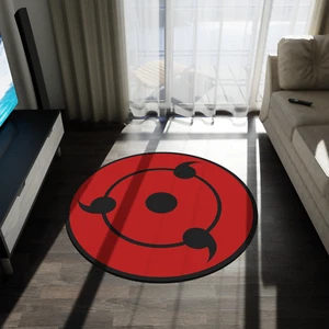 Naruto Sharingan Eye Area Round Rug Décor 60in x 60in 5ft - Stylish Home Decor - Picture 1 of 5