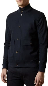 Ted Baker London Expresso schmale Passform marineblaue Jacke mit Trichterausschnitt Größe 4 259 $ - Bild 1 von 11