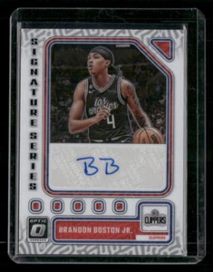 2023-24 Optic #SS-BBJ Brandon Boston Jr. Signature Series Auto - Clippers - Foto 1 di 2