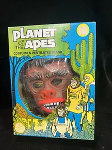 1973 Planet der Affen Caesar Kostüm Ben Cooper Vintage Box Komplettmaske Neu im Karton - Bild 1 von 24