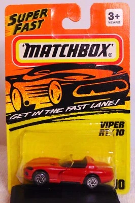 Matchbox Super Fast Dodge Viper RT/10 #10 Red NIP - Image 1 of 3