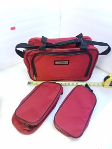 EMBARK travel LAPTOP RED NYLON BAG - Picture 1 of 11