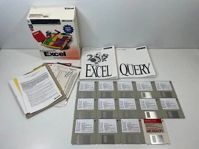 Vintage Microsoft Excel 4.0 Floppy Disks (14-Disks) for Macintosh Software 1985 - Image 1 of 4