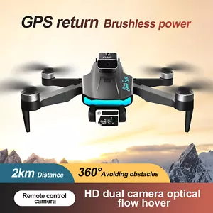 Drone GPS Pro 5G con HD Brushless Doppia Fotocamera Drone WiFi FPV Pieghevole 360°Evita - Foto 1 di 22