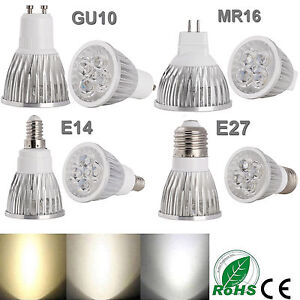 Ultra Bright Dimmable MR16/GU10/E27/E14 9W 12W 15W LED Spotlight Bulbs 220V