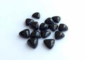 Wholesale Great Lot Natural Black ONYX 5X5 mm Trillion Cabochon Loose Gemstone
