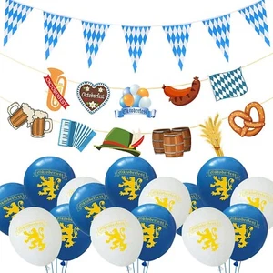 NEW!,Germany, OKTOBERFEST,Bavarian,Garden Decor Kit.Banner, Pennants Ballons - Picture 1 of 4