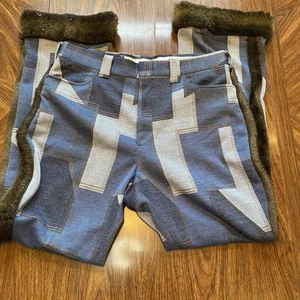 Pantalon vintage Wrangler patchwork 38x32 homme pantalon LIRE rodéo cowboy fabriqué aux États-Unis - Photo 1/8