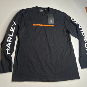 Harley-Davidson Crew Langarm T-Shirt Schwarz XL Grafik Logo Tee Neu - Bild 1 von 9