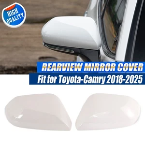 Rearview Side Door Mirror Cap Covers Pearl White For Toyota Camry 2018-2023 2022 - Picture 1 of 13