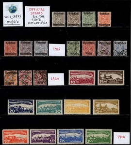 WC1_17875. GERMANY-WURTTEMBERG. 1920 official state stamps. MH/Used - Picture 1 of 1