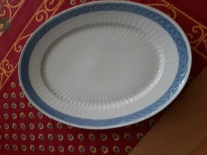 Servierplatte 38x27x4 cm Royal Copenhagen Fächer blau 1212-11508 - Bild 1 von 2