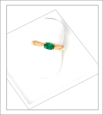 Kleiner Smaragd groß in der Wirkung,  Ring  Gelbgold - Exquisites von Greenfire - Bild 1 von 4