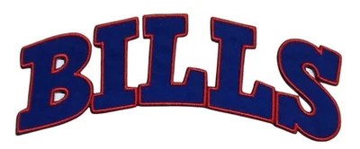 Parche bordado con apliques de texto Bills planchar o coser 7,9" x 3" Foto 1 de 4