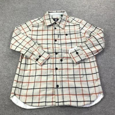 G-Star RAW Overshirt Womens Large Whitebait Alex Check Vintage Wool Plaid Shirt - Image 1 of 4