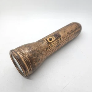 Ray-O-Vac torcia vintage anni 30 stile proiettile lente vetro rame funzionante luce - Foto 1 di 5