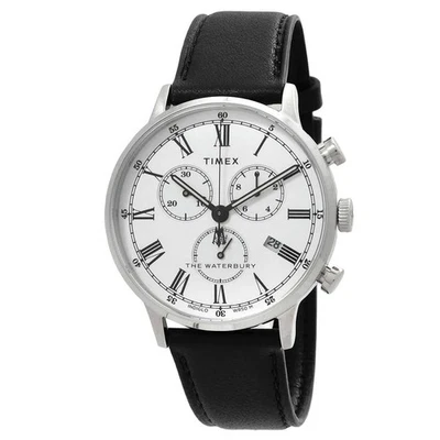 Reloj para hombre Timex Waterbury clásico cronógrafo cuarzo esfera blanca TW2U88100 Foto 1 de 3