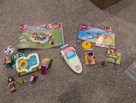 Lego Friends lot 3937 Olivia's speedboat & 41090 Garden Pool w/ turtle