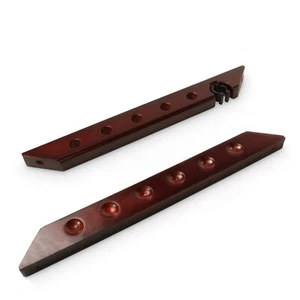 Mahogany Stained STRAIGHT 5 + 1 6 Way Wall Mounted Cue Rack - Picture 1 of 4