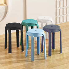 10x Plastic Dining Chair Stool Stackable Kitchen Living Room Seat Multi-Purpose