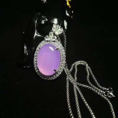 Real Natural AA high Ice pink Jade Jadeite amulet Pendant&Necklaces - Image 1 of 4