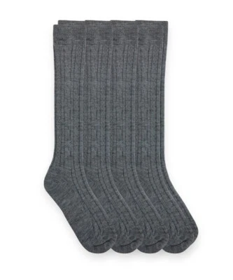 Calcetines Jefferies Niñas Vestido Tejido con Cable Uniforme Escolar Calcetines Hasta la Rodilla 4 Pares PK Foto 1 de 4