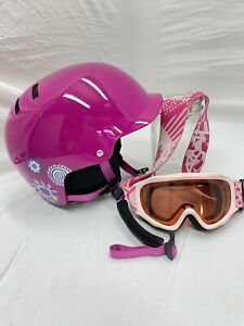Giro Vault Pink Youth Kids Medium 55-59cm Skiing Helmet ￼& Goggles Pre-Owned