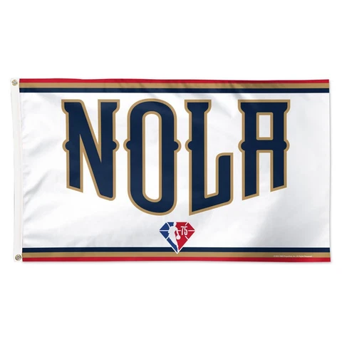 NEW ORLEANS PELICANS CITY NBA 75TH ANNIVERSARY 3'X5' DELUXE FLAG NEW WINCRAFT 👀 Cover