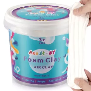White Moldable Cosplay Foam Clay (500 Gram) - High Density Air Dry Clay, Mode... - Picture 1 of 6