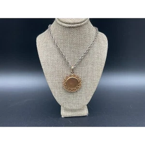 Collar moneda colgante corazón filigrana vintage WLP 1908 cabeza india centavo - Imagen 1 de 6