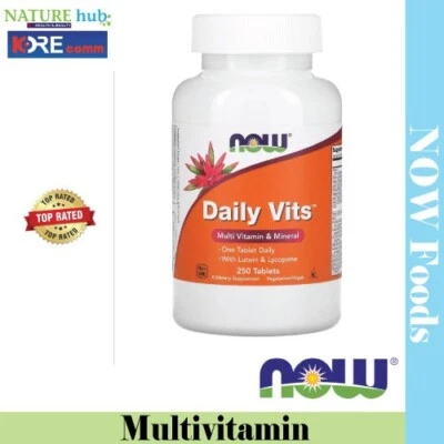 NOW Foods, Daily Vits, Multi Vitaminas y Minerales, 250 Comprimidos Foto 1 de 3