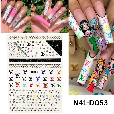 Pegatina para uñas 3D multicolor color, pegatina para arte en uñas acrílico, inmersión, gel X, gel Foto 1 de 4