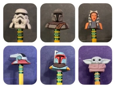 Finders Keepers STAR WARS MANDALORIAN Figura Lápiz Topper - Tú eliges Foto 1 de 2