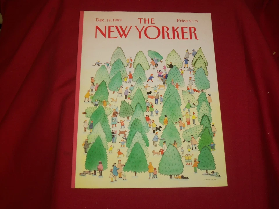 1989 DECEMBER 18 NEW YORKER MAGAZINE FRONT COVER ONLY - GREAT ART FOR FRAMING - Imagem 1 de 1