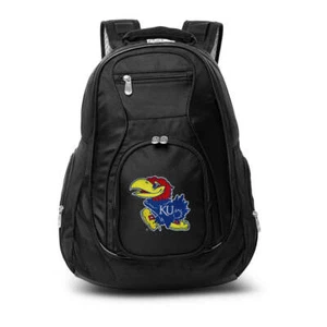 Kansas Jayhawks Laptop Backpack Black - Picture 1 of 6