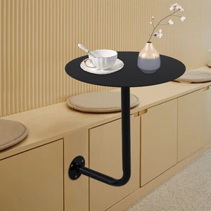 Home Use Iron Round Coffee Table 35x45cm Wall Mount Space Saving - Picture 1 of 12