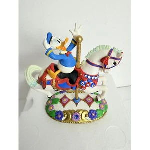 Disney Donald Duck Multicolored Jeweled Carousel Horse Figurine Collection 7” - Picture 1 of 10