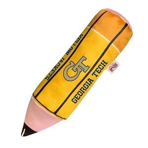 GEORGIA TECH YELLOW JACKETS PENCIL DOG TOY PLUSH w/ SQUEAKERS NON-TOXIC USA MADE - Picture 1 of 1