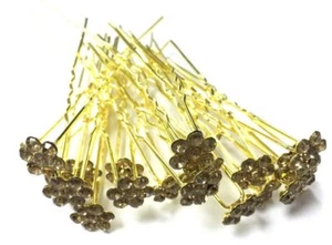 Pinzas para el cabello de boda con flores Dama de honor cristal diamante perlas pinzas para novia agarres-2 - Imagen 1 de 1