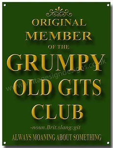 ORIGINAL MITGLIED DES GRUMPY OLD GITS CLUB METALLSCHILD, HUMORVOLLES SCHILD - Bild 1 von 1