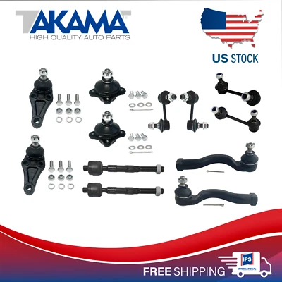 12 piezas rótula + eslabón de extremo estabilizador + extremo de varilla de amarre para 01-06 MITSUBISHI MONTERO Foto 1 de 4