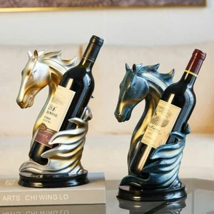 Horse Shape Display Shelf Wine Holder Animal Statue Creative Wine Bottle Rack - Picture 1 of 8