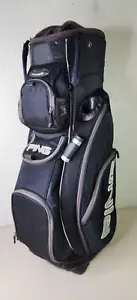 Ping Pioneer LC Golf Cart Bag 14-Way Black Dark Blue Used But Sturdy 35" - Picture 1 of 24
