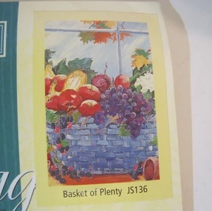 Toland Art Flag: Basket of Plenty JS136 Standard Size 24" x 36" Garden - Sealed - Picture 1 of 6