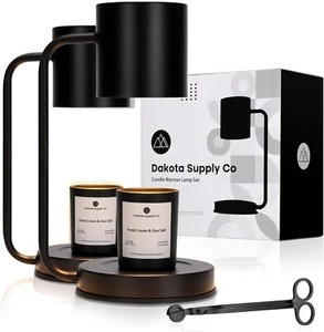 Dakota Supply Co Kerzenwärmer Lampe Set - zwei stilvolle Kerzenlampen mit frischer Linie - Bild 1 von 8