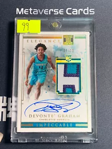 2018-19 Panini Impeccabile Olo Oro Eleganza Rookie Patch Auto Devonte Graham - Foto 1 di 2