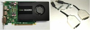 DELL NVIDIA QUADRO K2200 4GB GDDR5 GRAPHIC CARD D P/N: 0GMNNC +2 DP TO DVI ADAPT